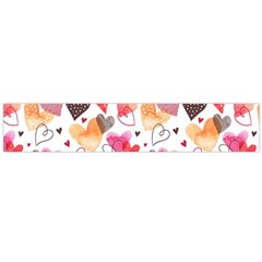 Colorful Cute Hearts Pattern Flano Scarf (large)