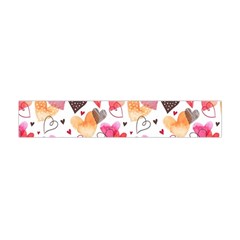 Colorful Cute Hearts Pattern Flano Scarf (mini) by TastefulDesigns