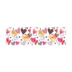 Colorful Cute Hearts Pattern Satin Scarf (oblong) by TastefulDesigns