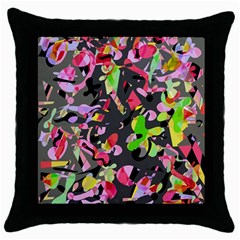 Playful Pother Throw Pillow Case (black)