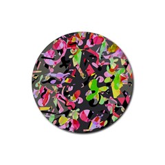 Playful Pother Rubber Coaster (round)  by Valentinaart