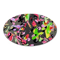 Playful Pother Oval Magnet