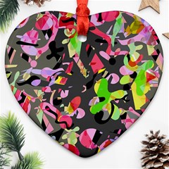 Playful Pother Heart Ornament (2 Sides) by Valentinaart