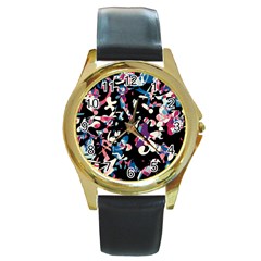 Creative Chaos Round Gold Metal Watch