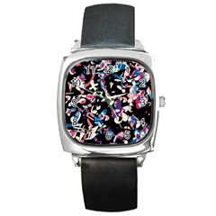 Creative Chaos Square Metal Watch by Valentinaart