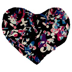 Creative Chaos Large 19  Premium Heart Shape Cushions