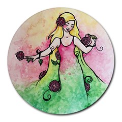 Green Thumb Spring Round Mousepads