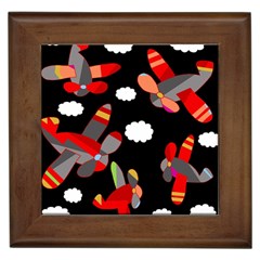 Playful Airplanes  Framed Tiles