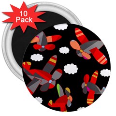 Playful Airplanes  3  Magnets (10 Pack) 