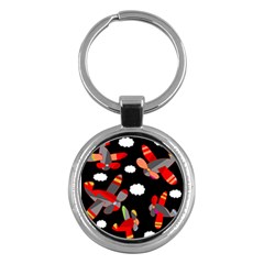 Playful Airplanes  Key Chains (round)  by Valentinaart