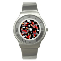 Playful Airplanes  Stainless Steel Watch