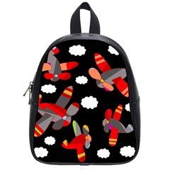 Playful Airplanes  School Bags (small)  by Valentinaart