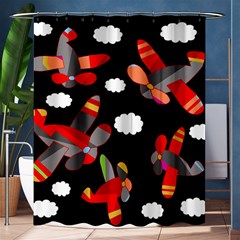 Playful Airplanes  Shower Curtain 60  X 72  (medium) 