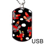 Playful airplanes  Dog Tag USB Flash (Two Sides)  Front