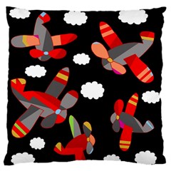 Playful Airplanes  Standard Flano Cushion Case (two Sides) by Valentinaart