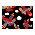 Playful airplanes  Double Sided Flano Blanket (Mini)  35 x27  Blanket Front