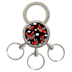 Playful Airplanes  3-ring Key Chains