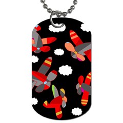 Playful Airplanes  Dog Tag (two Sides)