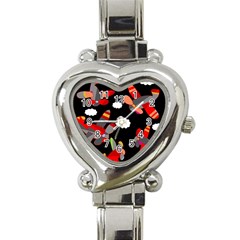 Playful Airplanes  Heart Italian Charm Watch