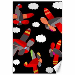 Playful Airplanes  Canvas 12  X 18  