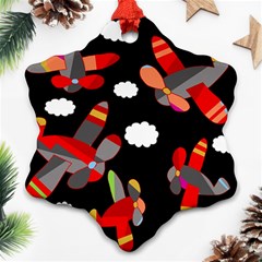 Playful Airplanes  Snowflake Ornament (2-side)