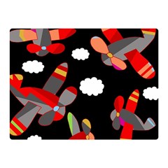 Playful Airplanes  Double Sided Flano Blanket (mini) 