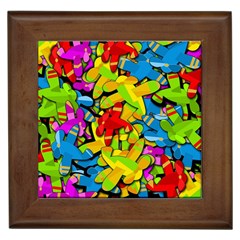 Colorful Airplanes Framed Tiles