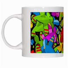 Colorful Airplanes White Mugs by Valentinaart