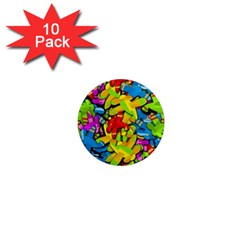 Colorful Airplanes 1  Mini Magnet (10 Pack) 