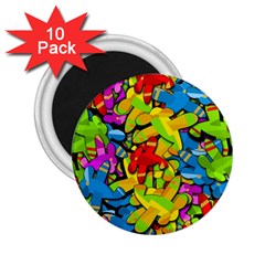 Colorful Airplanes 2 25  Magnets (10 Pack) 