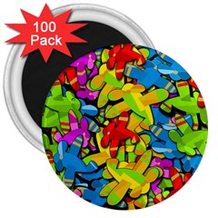 Colorful Airplanes 3  Magnets (100 Pack)