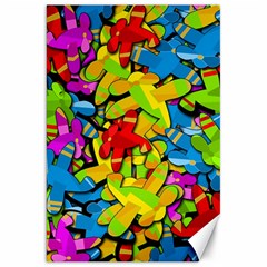 Colorful Airplanes Canvas 20  X 30   by Valentinaart