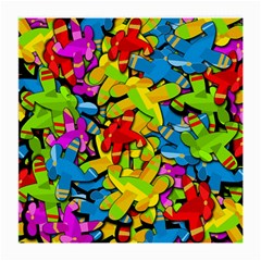 Colorful Airplanes Medium Glasses Cloth (2-side)