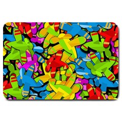 Colorful Airplanes Large Doormat 