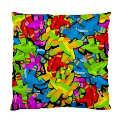 Colorful Airplanes Standard Cushion Case (one Side) by Valentinaart