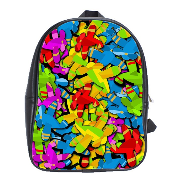 Colorful airplanes School Bags(Large) 