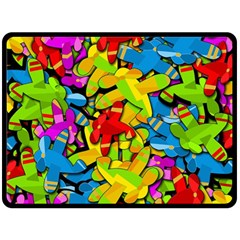 Colorful Airplanes Fleece Blanket (large) 