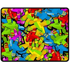 Colorful Airplanes Fleece Blanket (medium) 