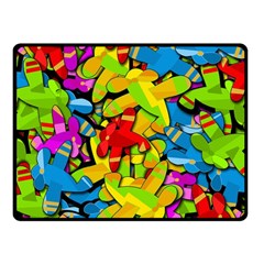 Colorful Airplanes Fleece Blanket (small) by Valentinaart