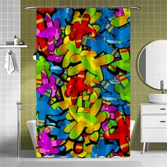 Colorful Airplanes Shower Curtain 48  X 72  (small) 