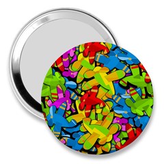 Colorful Airplanes 3  Handbag Mirrors