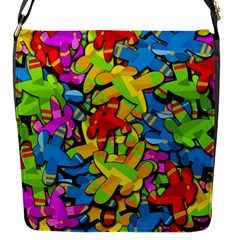 Colorful Airplanes Flap Messenger Bag (s)