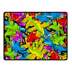 Colorful Airplanes Double Sided Fleece Blanket (small) 