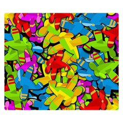 Colorful Airplanes Double Sided Flano Blanket (small) 