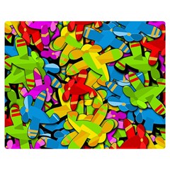 Colorful Airplanes Double Sided Flano Blanket (medium) 