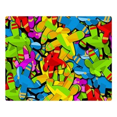 Colorful Airplanes Double Sided Flano Blanket (large) 