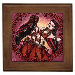 Gemini Tribal Twins Framed Tiles by BubbSnugg