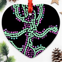 Playful Dots Heart Ornament (2 Sides)