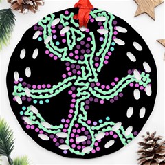 Playful Dots Ornament (round Filigree)  by Valentinaart