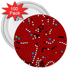 Red Fantasy 3  Buttons (100 Pack) 